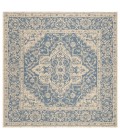 Safavieh Beach House BHS137 Blue / Creme 4' X 4' Square Area Rug