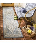 Safavieh Beach House BHS137 Cream / Blue 2'-2" X 10' Runner Area Rug
