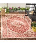 Safavieh Beach House BHS137 Red / Creme 3' X 5' Rectangle Area Rug