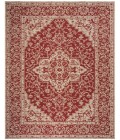 Safavieh Beach House BHS137 Red / Creme 3' X 5' Rectangle Area Rug