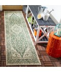 Safavieh Beach House BHS137 Green / Creme 2'-2" X 14' Runner Area Rug