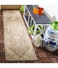 Safavieh Beach House BHS138 Cream / Beige 2'-2" X 12' Runner Area Rug