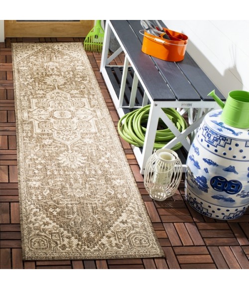 Safavieh Beach House BHS138 Cream / Beige 2'-2" X 12' Runner Area Rug
