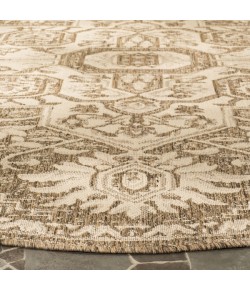 Safavieh Beach House BHS138 Cream / Beige 6'-7" X 6'-7" Round Area Rug