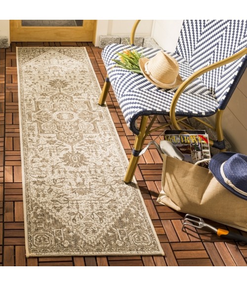 Safavieh Beach House BHS138 Beige / Cream 2'-2" X 6' Runner Area Rug