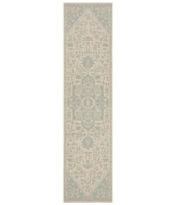 Safavieh Beach House BHS138 Aqua / Cream 2'-2" X 8' Runner Area Rug