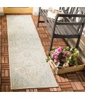 Safavieh Beach House BHS138 Aqua / Cream 2'-2" X 8' Runner Area Rug