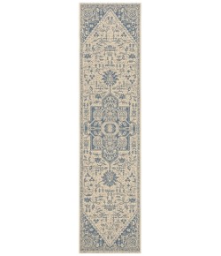 Safavieh Beach House BHS138 Blue / Creme 2'-2" X 8' Runner Area Rug