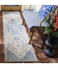 Safavieh Beach House BHS138 Blue / Creme 2'-2" X 8' Runner Area Rug