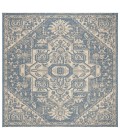 Safavieh Beach House BHS138 Cream / Blue 8' X 8' Square Area Rug