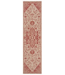 Safavieh Beach House BHS138 Red / Creme 2'-2" X 6' Runner Area Rug