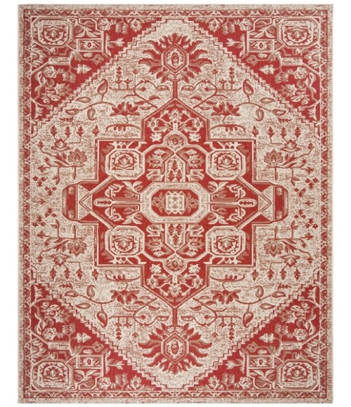 Safavieh Beach House BHS138 Red / Creme 4' X 6' Rectangle Area Rug