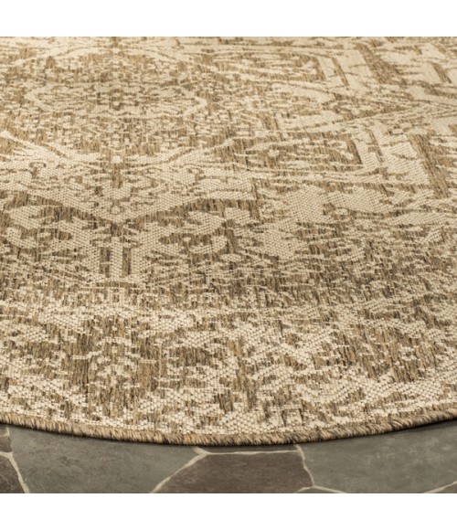 Safavieh Beach House BHS139 Cream / Beige 6'-7" X 6'-7" Square Area Rug