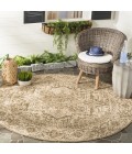 Safavieh Beach House BHS139 Cream / Beige 4' X 4' Round Area Rug