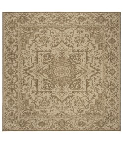 Safavieh Beach House BHS139 Cream / Beige 6'-7" X 6'-7" Square Area Rug