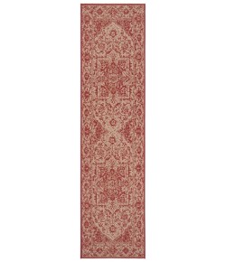 Safavieh Beach House BHS139 Red / Creme 2'-2" X 6' Runner Area Rug