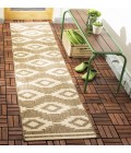 Safavieh Beach House BHS171 Cream / Beige 2'-2" X 8' Runner Area Rug