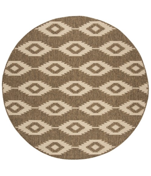 Safavieh Beach House BHS171 Cream / Beige 6'-7" X 6'-7" Round Area Rug