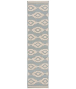 Safavieh Beach House BHS171 Cream / Aqua 2'-2" X 12' Runner Area Rug