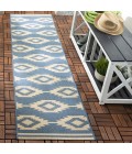 Safavieh Beach House BHS171 Cream / Blue 2'-2" X 12' Runner Area Rug