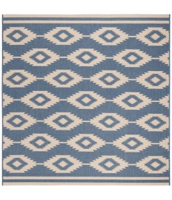 Safavieh Beach House BHS171 Cream / Blue 6'-7" X 6'-7" Square Area Rug