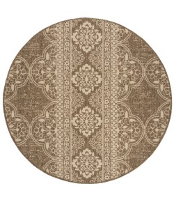 Safavieh Beach House BHS174 Cream / Beige 4' X 4' Round Area Rug