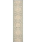 Safavieh Beach House BHS174 Aqua / Cream 2'-2" X 6' Runner Area Rug