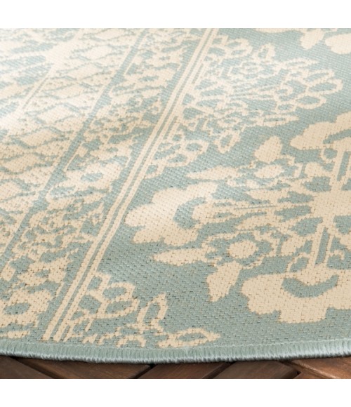 Safavieh Beach House BHS174 Cream / Aqua 8' X 10' Rectangle Area Rug