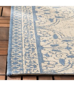 Safavieh Beach House BHS174 Blue / Creme 6'-7" X 6'-7" Square Area Rug