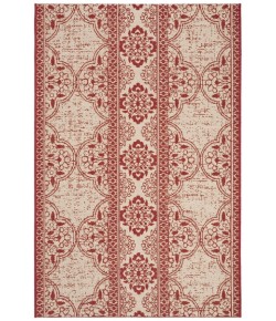 Safavieh Beach House BHS174 Red / Creme 3' X 5' Rectangle Area Rug
