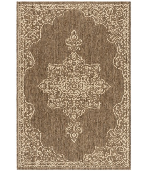 Safavieh Beach House BHS180 Cream / Beige 6'-7" X 6'-7" Square Area Rug