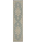 Safavieh Beach House BHS180 Cream / Aqua 2'-2" X 12' Runner Area Rug