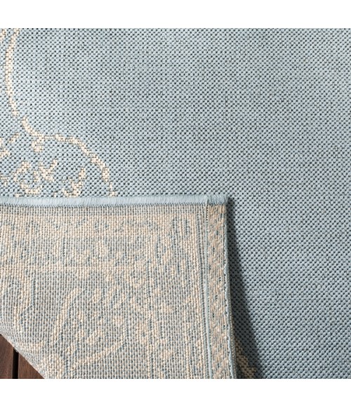 Safavieh Beach House BHS180 Cream / Aqua 3' X 5' Rectangle Area Rug