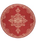 Safavieh Beach House BHS180 Red / Creme 6'-7" X 6'-7" Round Area Rug