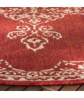 Safavieh Beach House BHS180 Red / Creme 4' X 4' Square Area Rug
