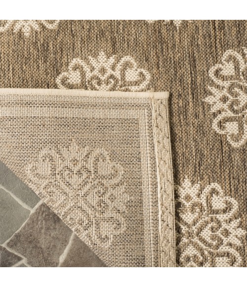 Safavieh Beach House BHS181 Beige / Cream 4' X 4' Round Area Rug