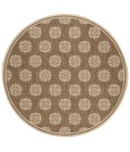 Safavieh Beach House BHS181 Beige / Cream 4' X 4' Round Area Rug