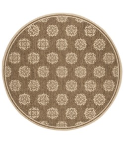 Safavieh Beach House BHS181 Beige / Cream 6'-7" X 6'-7" Round Area Rug