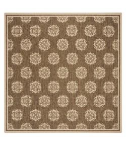 Safavieh Beach House BHS181 Beige / Cream 4' X 4' Square Area Rug