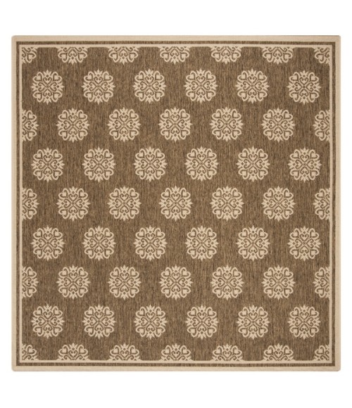 Safavieh Beach House BHS181 Beige / Cream 4' X 4' Square Area Rug