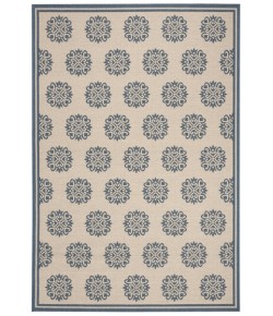 Safavieh Beach House BHS181 Blue / Creme 6'-7" X 6'-7" Square Area Rug