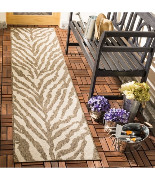 Safavieh Beach House BHS182 Cream / Beige 2'-2" X 10' Runner Area Rug