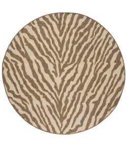 Safavieh Beach House BHS182 Cream / Beige 4' X 4' Round Area Rug