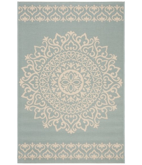 Safavieh Beach House BHS183 Cream / Aqua 9' X 12' Rectangle Area Rug