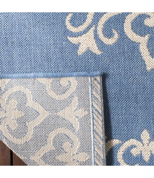Safavieh Beach House BHS183 Cream / Blue 2'-2" X 12' Runner Area Rug
