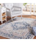 Safavieh Blair Washable BLR200 Beige / Navy 5'-3" X 7'-6" Rectangle Area Rug