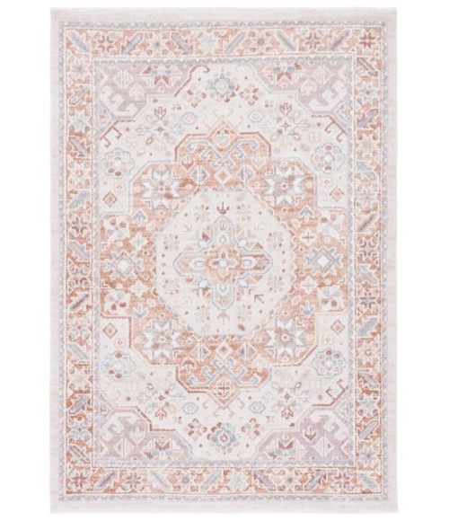 Safavieh Blair Washable BLR202 Beige / Rust 5'-3" X 7'-6" Rectangle Area Rug