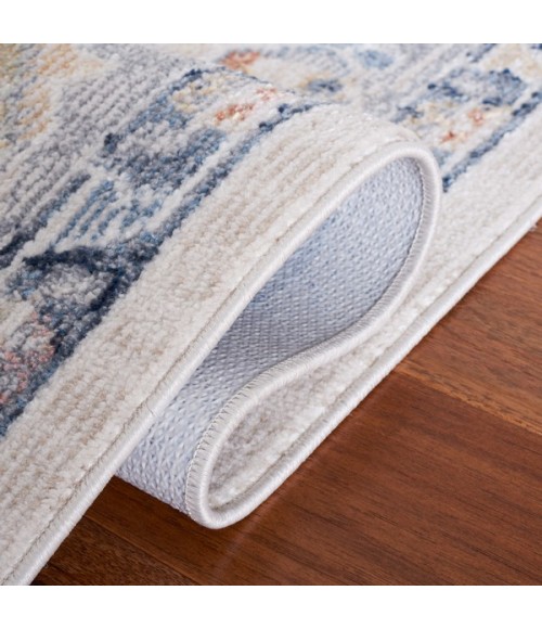 Safavieh Blair Washable BLR204 Beige / Grey Navy 5'-3" X 7'-6" Rectangle Area Rug