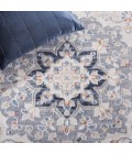 Safavieh Blair Washable BLR204 Beige / Grey Navy 5'-3" X 7'-6" Rectangle Area Rug