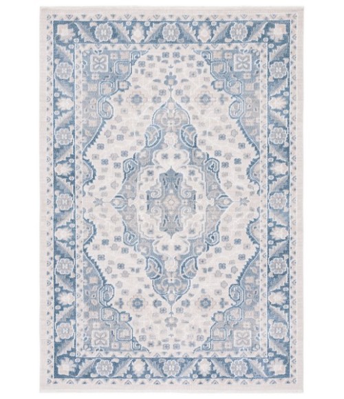 Safavieh Blair Washable BLR208 Beige / Grey Blue 5'-3" X 7'-6" Rectangle Area Rug
